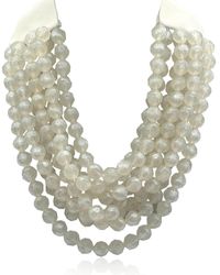 Michael Nash Jewelry - Sabina Multi Strand Faceted Resin Off Multi Strand Necklace - Lyst