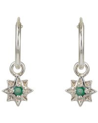 Charlotte's Web Jewellery - Guiding North Star huggie Hoop Earrings - Lyst
