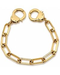 Jagged Halo Jewelry - Love Bond Handcuff Chain Bracelet Stainless Steel Plating - Lyst