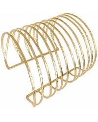 Rare Matters Jewelry - Hand Hammered Multi Row Cuff Bangle - Lyst