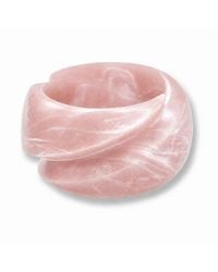 Michael Nash Jewelry - Brigite Matte Rose Quartz Resin Carved Bangle - Lyst