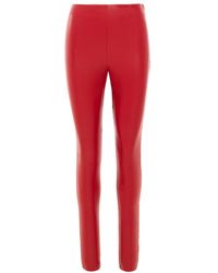 Nissa Faux Leather Red Pants