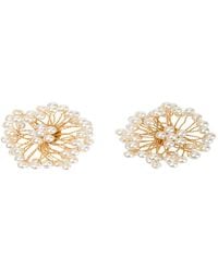 Saachi - Pearl Webbed Earrings - Lyst