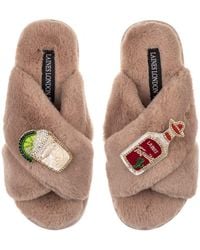 Laines London - Classic Laines Slippers With Laines Tequila Slammer Brooches - Lyst