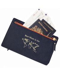 VIDA VIDA - Double Zip Leather Travel Wallet - Lyst