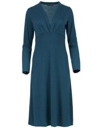 Conquista - Jersey Knit Midi Dress – Elegant Long Sleeve, Below The Knee - Lyst