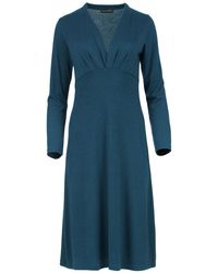 Conquista - Jersey Knit Midi Dress – Elegant Long Sleeve, Below The Knee - Lyst