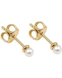Cier - Pearl Stud Earrings - Lyst