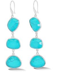Dower & Hall - Long Turquoise Pebble Drop Earrings In - Lyst
