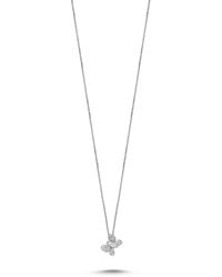 Ecce | Artisan Diamonds - 14Ct Solid Little Butterfly Diamond Necklace - Lyst