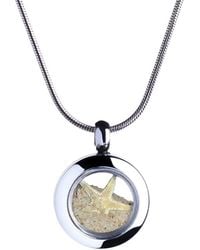My Little Nature - Neutrals Tiny Size Designer Star Necklace With Natural Starfish And Beach Sand - Lyst