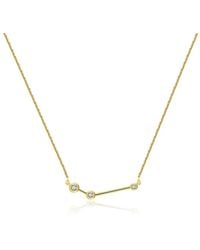 Genevieve Collection - Aries Zodiac Constellation Necklace 18K & Diamond - Lyst