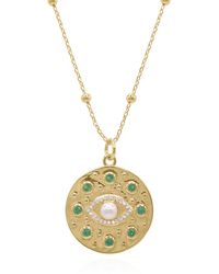 Luna Charles - Livia Eye Coin Necklace - Lyst