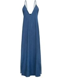 Audrey Vallens - Denim Affair Slip Dress - Lyst