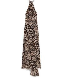 Amanda Thompson Couture - Marianne Bias Cut Dress Animal Print Silk - Lyst