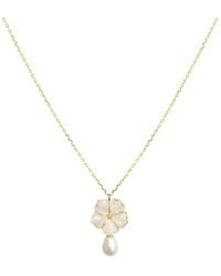 Agora Jewellery - Bavella Mini Drop Pearl Necklace - Lyst