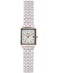 Bermuda Watch Company Annie Apple Quaintrelle Square White Silver Link 22 24mm - Multicolour