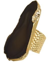 YAA YAA LONDON - Ultra Mega Dark Gemstone Statement Ring - Lyst