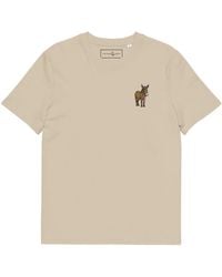 Anchor and Crew - Neutrals Desert Dust Smart Ass Actual Life Organic Cotton Embroidered T-Shirt - Lyst