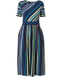 Amoresea - Radiance Multi Colour Jersey Midi Dress With Pockets - Lyst