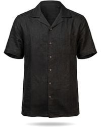 Stovaria - Handwoven Hemp Camp Collar Shirt With Natural Dye - Lyst