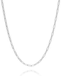 Nellou Jewellery - Baby Paperclip Necklace Sterling - Lyst