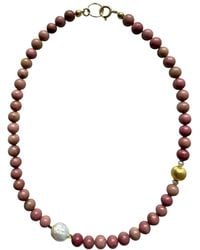 Larsuu - Dusty Rose Necklace - Lyst