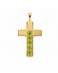 Belinda Jewelz - Peridot Cross Pendant - Lyst