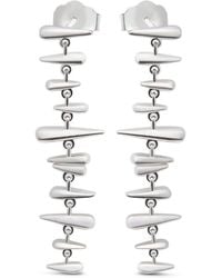 Lucy Quartermaine - Solid Sterling Shard Drop Earrings - Lyst