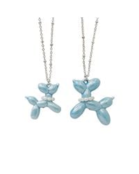 POPORCELAIN - Baby Porcelain Balloon Doggie Necklace, Tone - Lyst