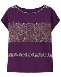 Conquista - Oversized Sleeveless Print Top - Lyst