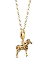 Lily Charmed - Plated Zebra Charm Necklace - Lyst
