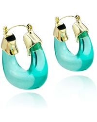 Michael Nash Jewelry - Winslow Transparent Resin And Hoop Earrings - Lyst