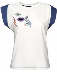 Lalipop Design - Embroidered Motif Cotton T-shirt - Lyst