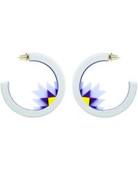 Gissa Bicalho - Handmade Acrylic Earring Hoops Kuntur & Yellow - Lyst