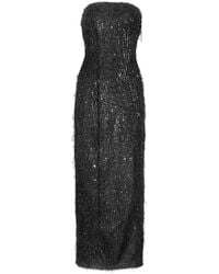Amy Lynn - Uma Fringe Sequin Maxi Dress - Lyst