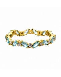 Belinda Jewelz - Aquamarine Marquise Birthstone Infinity Ring - Lyst