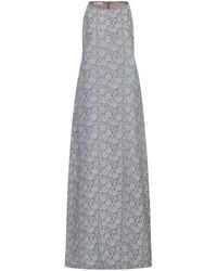 Silk and Bears - Aurora Moonlit Lilac Hand-Dyed Silk Jacquard Maxi Dress - Lyst