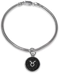 N'damus London - Taurus Zodiac Astrolab Leather & Sterling Bracelet - Lyst