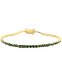 Sophelia - Emerald Gemstone Vermeil Tennis Bracelet - Lyst