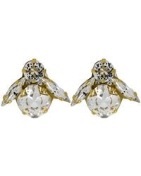 Vickisarge - Neutrals The Big Clear Bee Earrings - Lyst