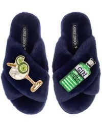Laines London - Classic Laines Slippers With Original Gin & Glass Brooches - Lyst