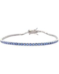 Harfi - Sterling Aquamarine Gemstone Tennis Bracelet - Lyst