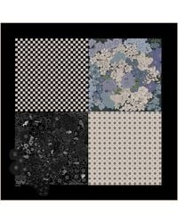 Wenzi - Patchwork Of Dreams Hand Painted Pattern Double Sided Silk Twill Scarf - Lyst