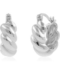Cote Cache - Croissant Creole Hoop Earrings - Lyst