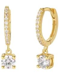 Nazzar - Dainty Zirconia Drop Earrings - Lyst