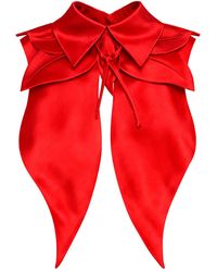 Julia Allert - Oversized Satin Bib Collar - Lyst