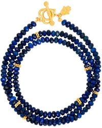 Karma and Luck - Lapis Lazuli Wrap Bracelet – Wisdom & Protection Gemstone Jewelry – Peaceful Heart - Lyst