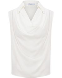Maan Istanbul - Shirt Collar Silk Blouse - Lyst