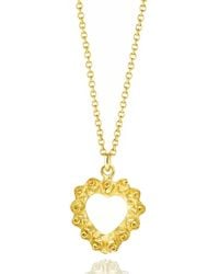 Unaloe - Loveyou Heart Necklace For – Vermeil Rose Pendant, Luxury Romantic Designer Jewelry Gift - Lyst